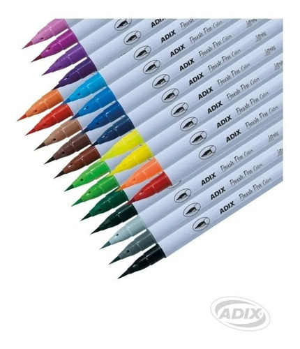 Imagen 2 de 2 de Brush Pen, Plumon / Marcador Punta Pincel Lettering 24 Unid