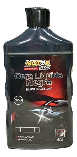 Cera Liquida Color Negro Motorlife 500ml