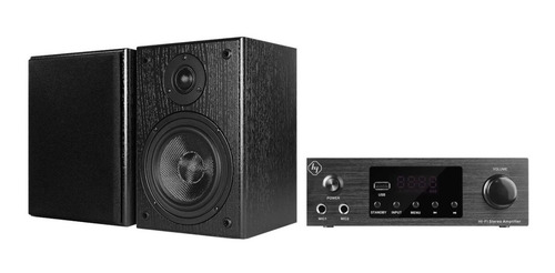 Receiver Hs Micro + Parlantes Bookshelf