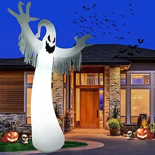 Inflable Halloween Fantasma con Calabaza 5 Pies Luces LED Decoración Exterior Interior – Nuevas