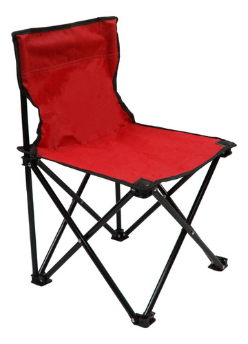 Silla Plegable Compacta Playa Camping Jardin Portatil Rojo