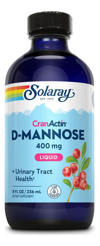Solaray D-manosa Con Extracto De Cranactin, Líquido 8oz Sabor Sin Sabor