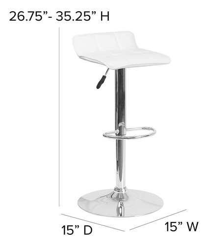 Flash Furniture Alice Juego De 2 Taburetes De Bar De Vinilo