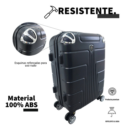 Juego 3 Maletas De Mano Avion 20 Y 18 Pulgadas 15 Y 10 Kgs Negro