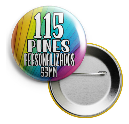 115 Pines Prendedores Personalizados - Pin De Chapa De 55mm