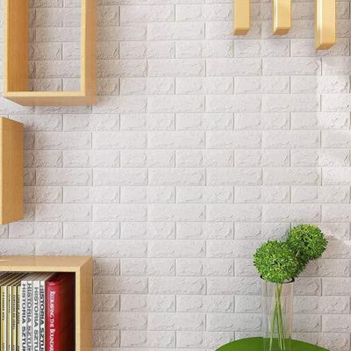 Imagen 7 de 10 de Placa De Pared Autoadhesivo Textura 3d Ladrillo Blanco