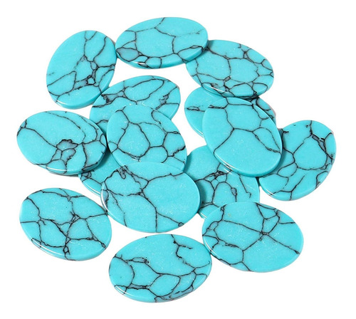 Cabujones Ovalados De Piedras Preciosas Con Plano Para Azul