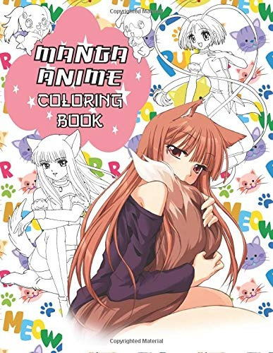 Manga Anime Coloring Book Coloring Book With Cute Kawaii Gir