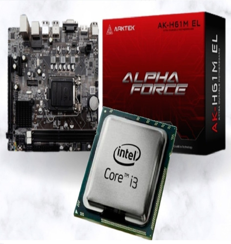 Combo Tarjeta Madre Arktek H61m Socket 1155 + Cpu I3-2120