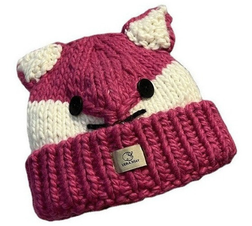 Cute Little Fox Punto Sombrero Sombrero Con Orejas