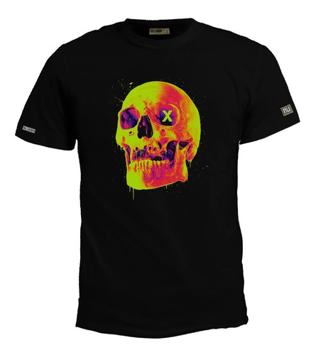 Camiseta 2xl - 3xl Cráneo Colores Original Inp Hombre Zxb