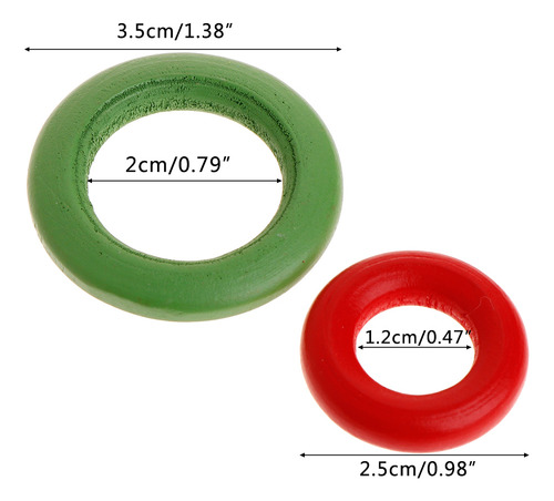(2 #mold) Anillos De Madera Natural, Lisos Y Coloridos, Unif