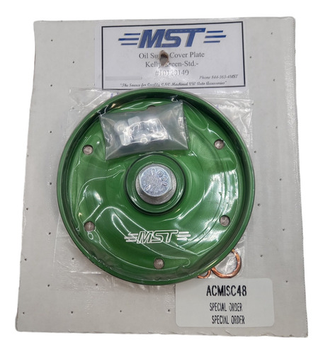 Tapa Carter Mst Billet Verde Anodizado Con Tornillería Vocho