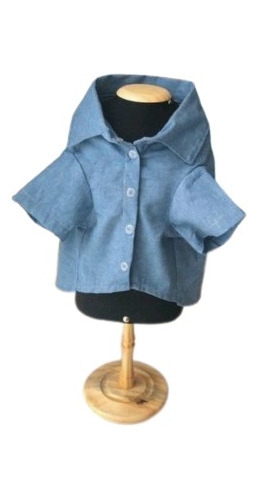 Roupinha Pet Camisa Jeans Pet Roupa Cachorrro Gato