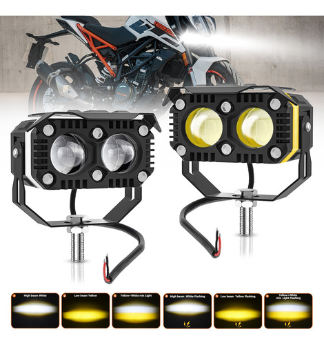 Kit Focos 12 Led Delantero Universal 12000lm Luz Alta Y Baja