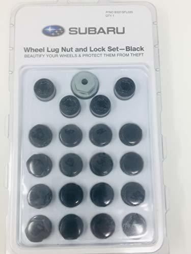 Subaru Genuine Wheel Lug Nut & Lock Set Black B321sfl020 Alu