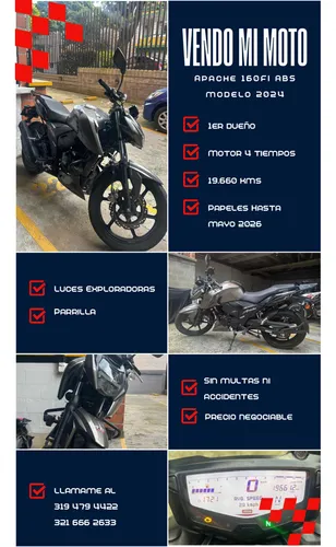 Apache 160fi - Parrilla Y Exploradoras - Único Dueño