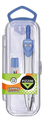 Compas Escolar Metalico Pizzini Pk 133 Con Estuche