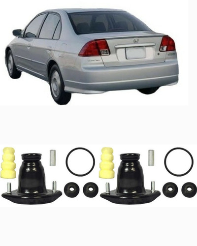 Kit Coxim Do Amortecedor Traseiro Civic 2000 Ate 2005 1.7 