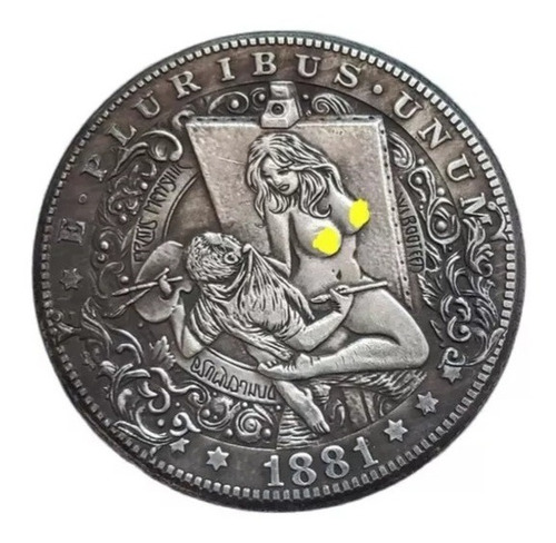 Moneda 1 Dólar Pintor Y Mujer 1881, Hobo One Dollar Morgan