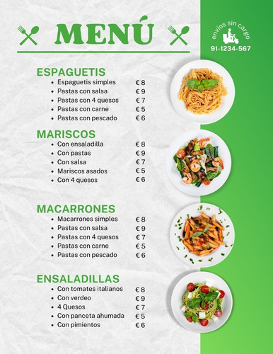 Diseño Menú Digital Para Restaurantes.