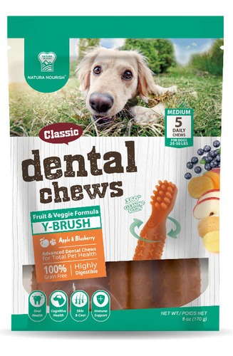 Snack Perros Natura Nourish Dental Chews Fruit Veggie 170gr