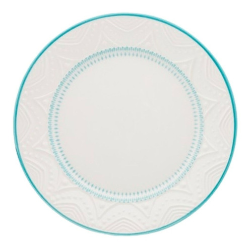 Plato Llano De 26 Cms De Ceramicas Oxford- Linea Serena Sky