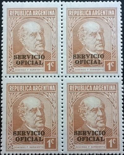 Argentina, Cuadro Oficial Gj 630 D Sarmiento 1c. Mint L11395