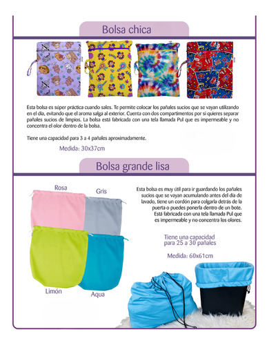Kit Bolsas Para Pañales Ecológicos + Detergente + Bálsamo