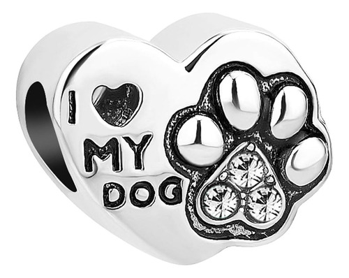 Colgante Laxab With Sprint «i Love Dog Love, Love Heart»,