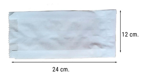 Imagen 2 de 10 de Bolsa Papel Kraft Blanco Bolsas Sacos 1 Kg 100 Unidades
