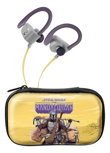 Star Wars Audífonos Bluetooth Sport Yoda Aud-795/sw Color Violeta Oscuro Luz Amarillo