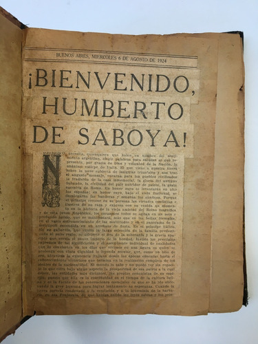 Humberto De Saboya. Verdadero Archivo De Recortes De Diarios