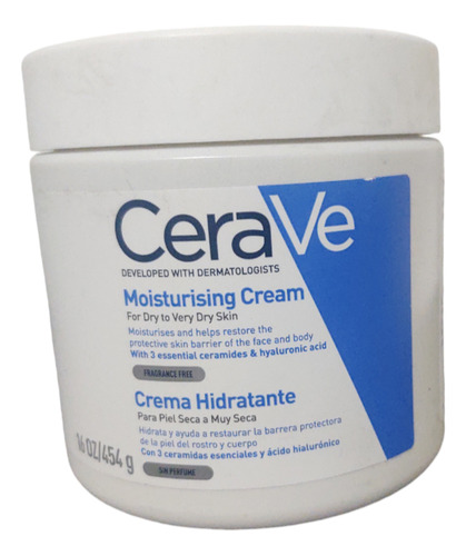 Crema Hidratante Cerave Para Piel Seca A Muy Seca 454g