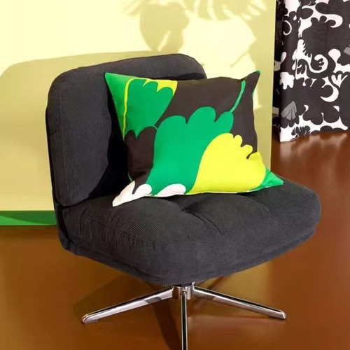 Silla Individual Elegante Con Rotación De 360 Grados Salas Negro