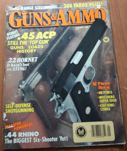 Revista Guns Y Ammo N°1  Enero De 1988  Armas  Ingles