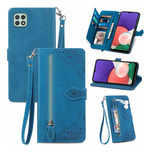 Compatível Com Samsung Galaxy A22 5g, Bolsa Com Zíper, Supor