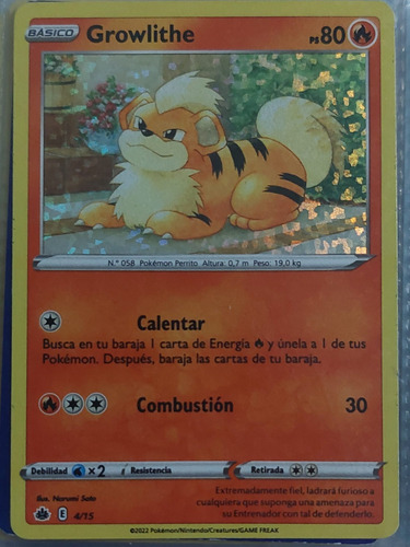 Carta Pokemon Growlithe Mcdonald Holo 4/15 Original