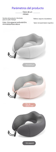 Almohada U De Viaje Memory Foam, Suave Y Cómoda Para Dormir