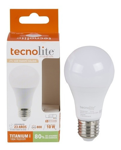 Foco led Tecnolite 10DA19LED30V A color luz suave calida 10W 800lm