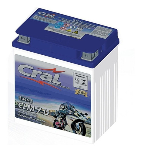 Bateria Cb 300 Twister Cral Moto 7ah Clm7d ( Ref: Ytx7l-bs )