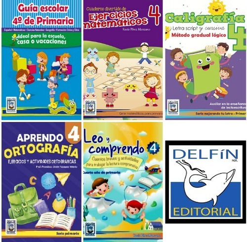 Guías Escolares 4to Primaria Paquete De 5 Libros Didácticos