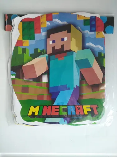 Kit Minecraft Decoración Fiesta Infantil Niños 24 Personas