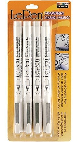 Lepen Dibujo Técnico Set 4pkg05 Mm 1 Mm 5 Mm 8 Mm Color Negr