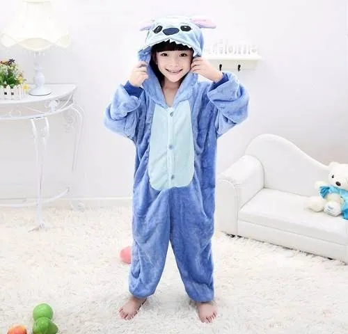 Pijama Lilo Y Stitch Niños Polar Disfraz Enterito Kigurumi