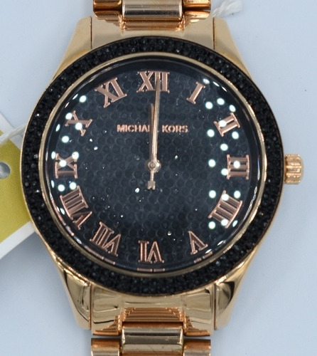 Reloj Michel Kors Mk3320 Negro/dorado Envi Gratis Original