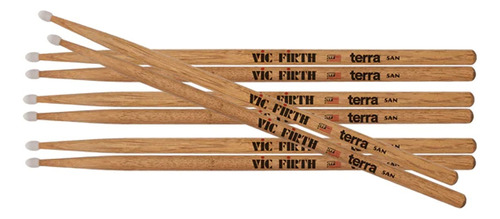 Vic Firth 5a Baquetas 4 Pares Punta Nylon Batería Percusión Color Beige