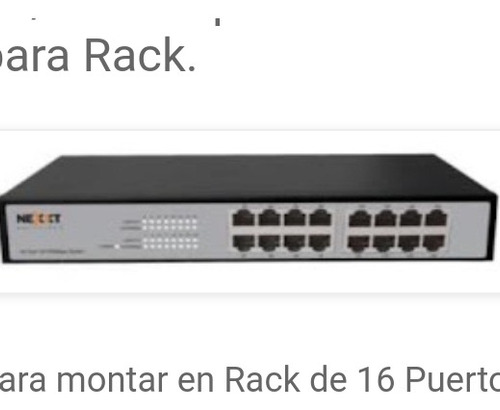 Switch Nexxt De 16 Puertos 10/100 Mbps Nw223nxt29 Para Rack.