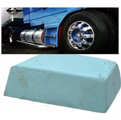 Pedra Azul Polimento (650gr) Roda Caminhão Tanque Cromado