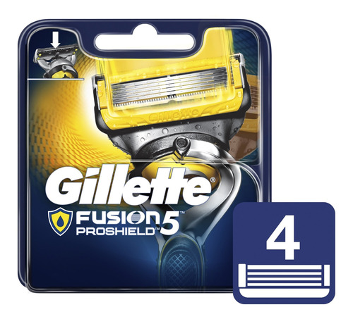 Gillette Fusión Proshield Repuesto X 8 Unidades (2 Pack De4)